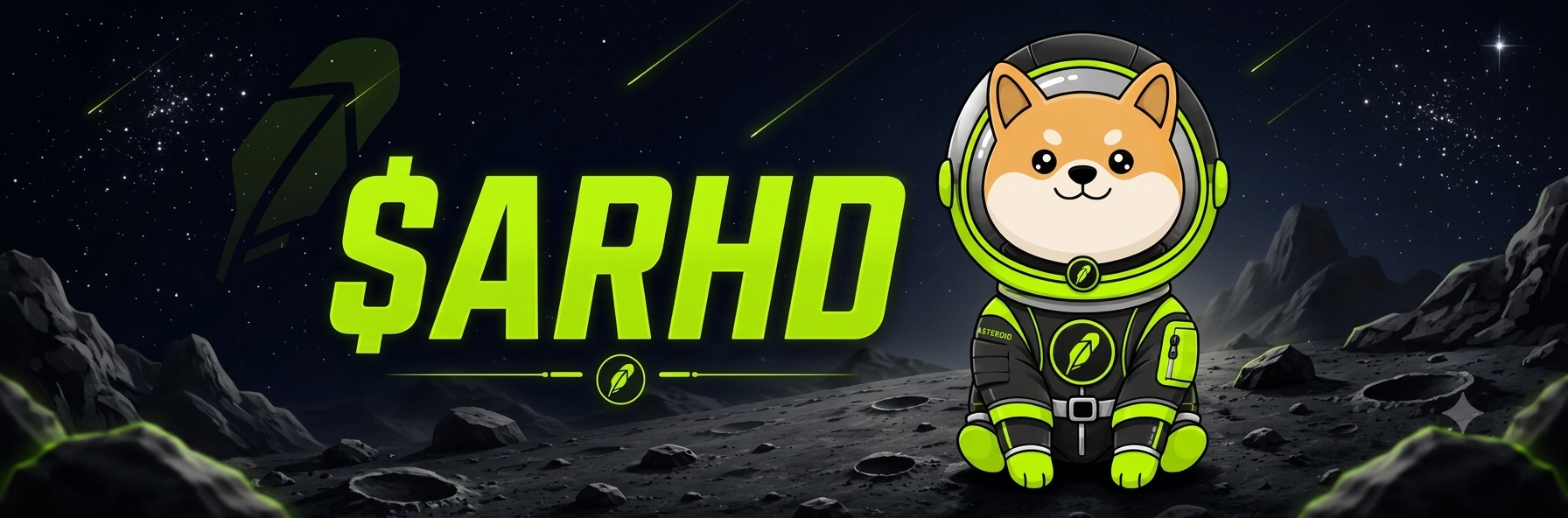 $ARHD banner — Asteroid Dog on the moon